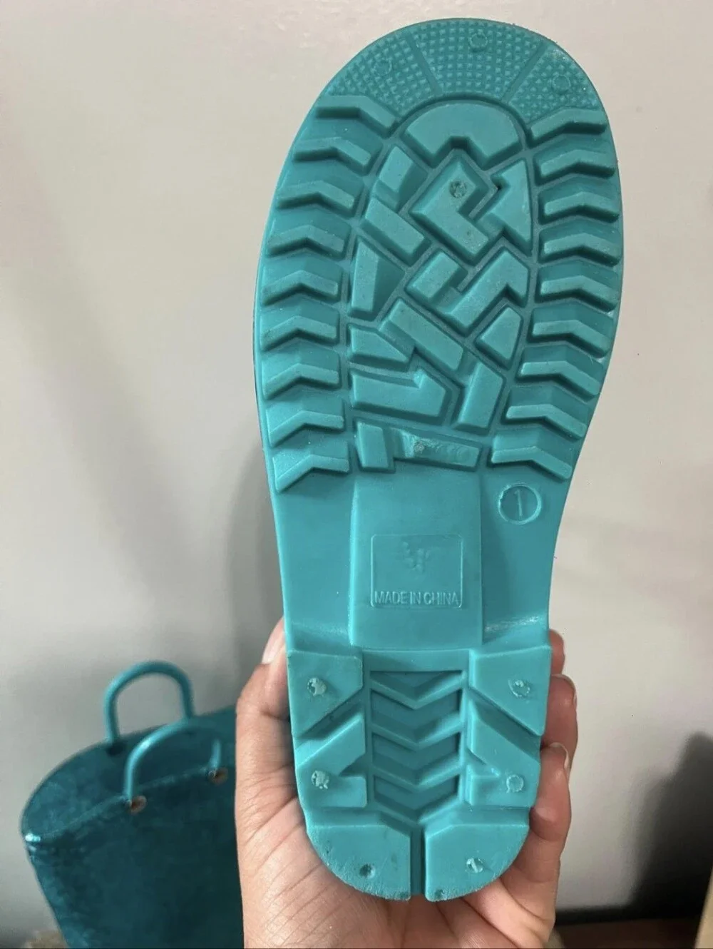 Lily of New York Glitter Rain Boots – Turquoise (Size 1 US)